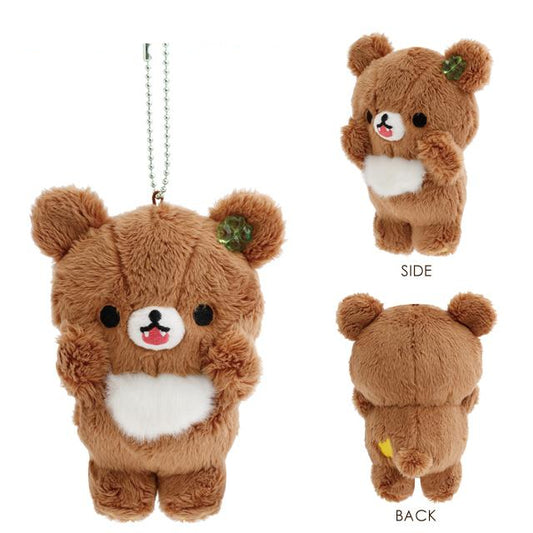 SAN-X | Rilakkuma Chairoikoguma Pose Plush Keychain Bag Charm 130x105x60mm (Chairoikoguma's Kumakyun Days)