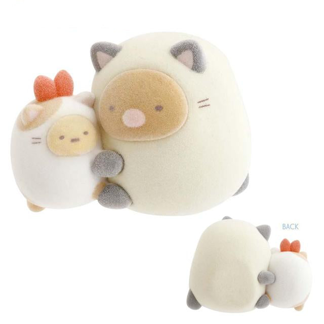 Sumikko Gurashi | Ebifurai No Shippo & Tonkatsu Petit Collection Figure Flocked Mascot 115x85x35mm