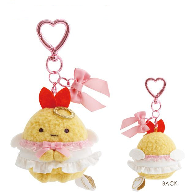 San-X | Sumikko Gurashi Fried Shrimp Tail Ebifurai Bag Charm Mascot Holder Keychain 55×50×45mm (Angel and Devil's Tail Neko)