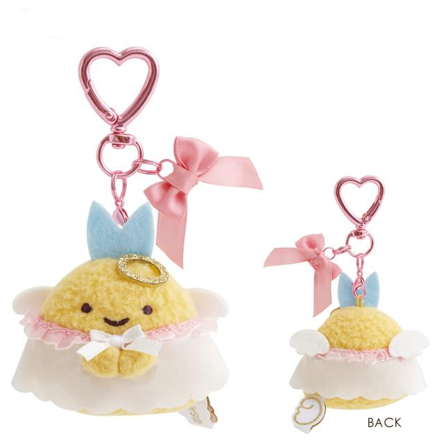 San-X | Sumikko Gurashi Ajifurai no Shippo Fried Shrimp Bag Charm Mascot Holder Keychain 55×50×45mm (Angel and Devil's Tail Neko)
