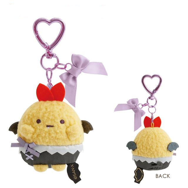 San-X | Sumikko Gurashi Fried Shrimp Tail Ebifurai Bag Charm Mascot Holder Keychain 55×50×45mm (Angel and Devil's Tail Neko)