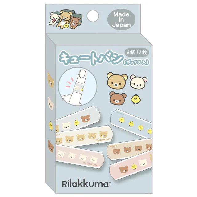 SAN-X | Rilakkuma Bandage Adhesive Plaster 12 Bandages (NEW BASIC RILAKKUMA)