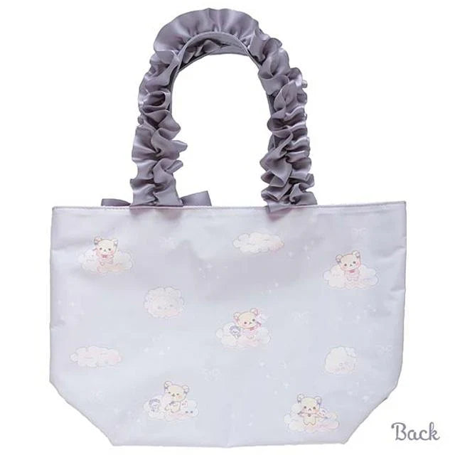 San-X | Rilakkuma Mini Tote Bag 340 X 220 130Mm (Osorano Kururin Wataame/Sky Curly Cotton Candy)