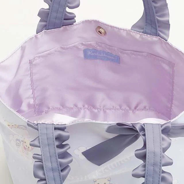 San-X | Rilakkuma Mini Tote Bag 340 X 220 130Mm (Osorano Kururin Wataame/Sky Curly Cotton Candy)