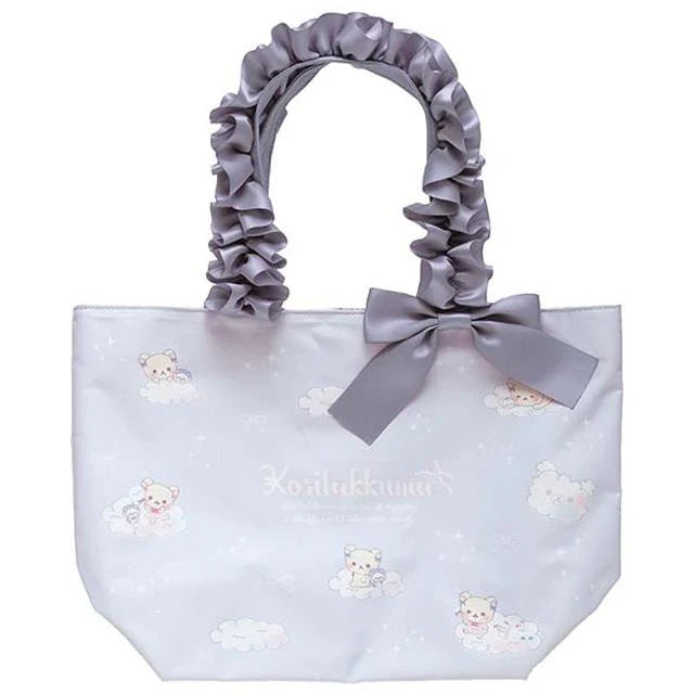 San-X | Rilakkuma Mini Tote Bag 340 X 220 130Mm (Osorano Kururin Wataame/Sky Curly Cotton Candy)