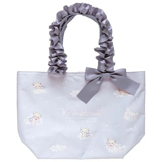 San-X | Rilakkuma Mini Tote Bag 340 X 220 130Mm (Osorano Kururin Wataame/Sky Curly Cotton Candy)