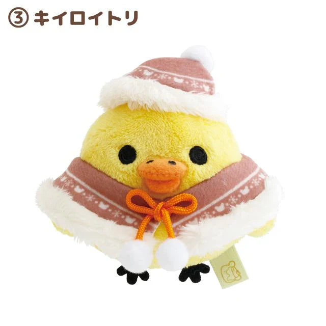 SAN-X | Rilakkuma Hand-held Plush Tenori Plush 85×70×40mm (Honey Forest Christmas 2025) 3.KiiroiTori