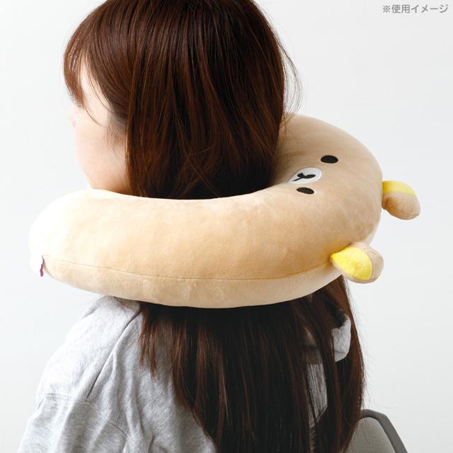 SAN-X | Rilakkuma Sleeping Neck Pillow 310 x 320 x 90mm (Rilakkuma Sleeping Together Series)