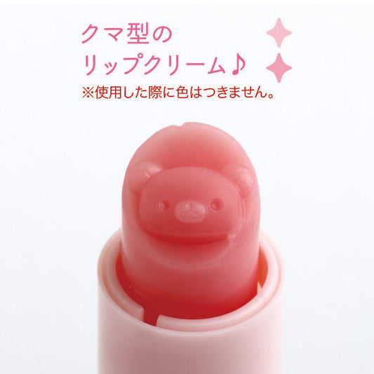 SAN-X | Rilakkuma Korilakkuma Makeup Bear-Shaped Lip Balm 75xΦ20mm (Strawberry Scent)