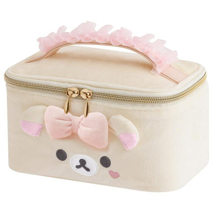 SAN-X | Korilakkuma Vanity Pouch 120×190×120mm (Makeup Rilakkuma Tulle Ribbon Face)