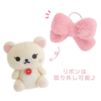 SAN-X | Korilakkuma Scene Plush Toy Set Mirror & Ribbon Pink Tie (Makeup Rilakkuma)