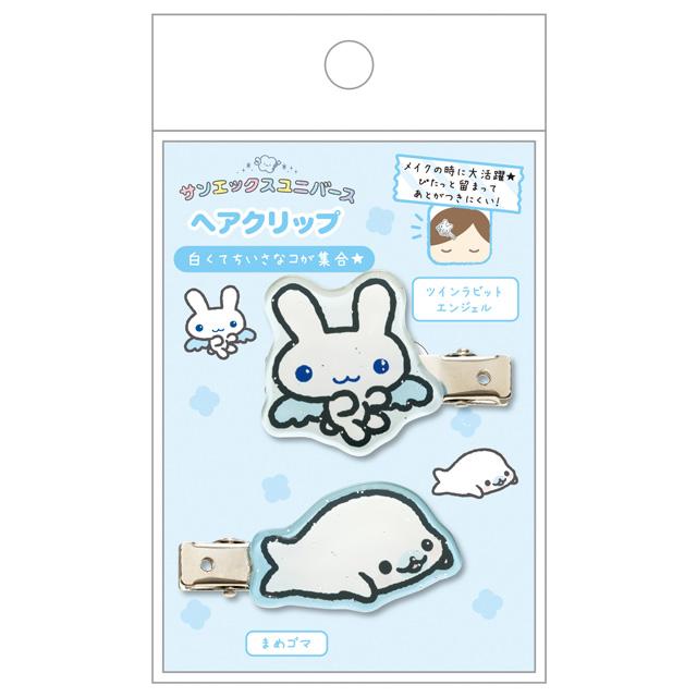 San-X | Twin Angels & Mamegoma Hair Clip Set 125x75mm (San-X Universe Character Series)