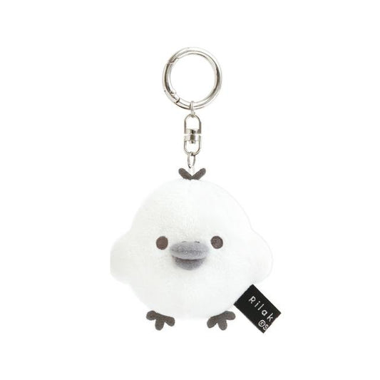 SAN-X | Kiiroitori Hanging Plush Bag Charm Keychain 60×75×40mm (BASIC RILAKKUMA MONOCHROME)