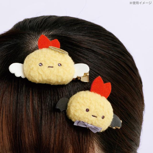 San-X | Sumikko Gurashi Fried Shrimp Tail Ebifurai no Shippo Secret Plush Hair Clip Blind Box 70×85×25mm (Angel and Devil's Tail Neko)