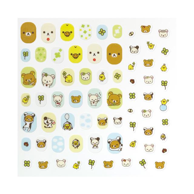 SAN-X | Kiiroitori & Korilakkuma & Rilakkuma Deco Petit Sticker 130×100mm (Miracle Cute Clover)
