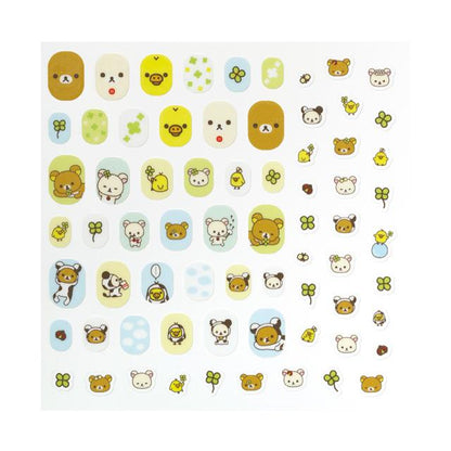 SAN-X | Kiiroitori & Korilakkuma & Rilakkuma Deco Petit Sticker 130×100mm (Miracle Cute Clover)