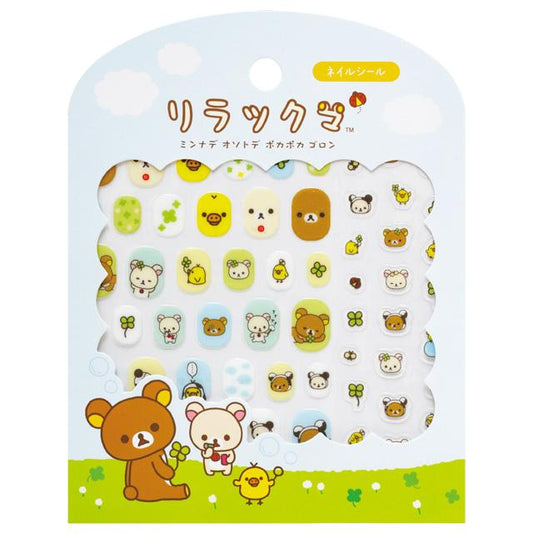 SAN-X | Kiiroitori & Korilakkuma & Rilakkuma Deco Petit Sticker 130×100mm (Miracle Cute Clover)