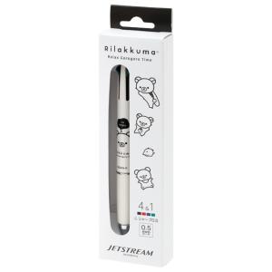 SAN-X | Rilakkuma Jetstream 4&1 Multi Ballpoint Pen + Mechanical Pencil (Basic Rilakkuma Monochrome White)