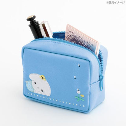 SAN-X | Buru Buru Dog Cosmetic Embroidered Pouch 90×120×50mm (San-X Universe Blue)