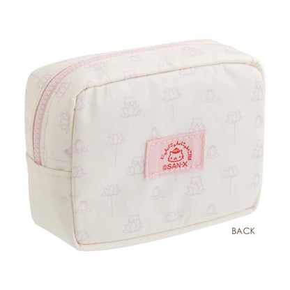 SAN-X | Nyan Nyan Nyanko Cosmetic Embroidered Pouch 90×120×50mm (San-X Universe Blue)