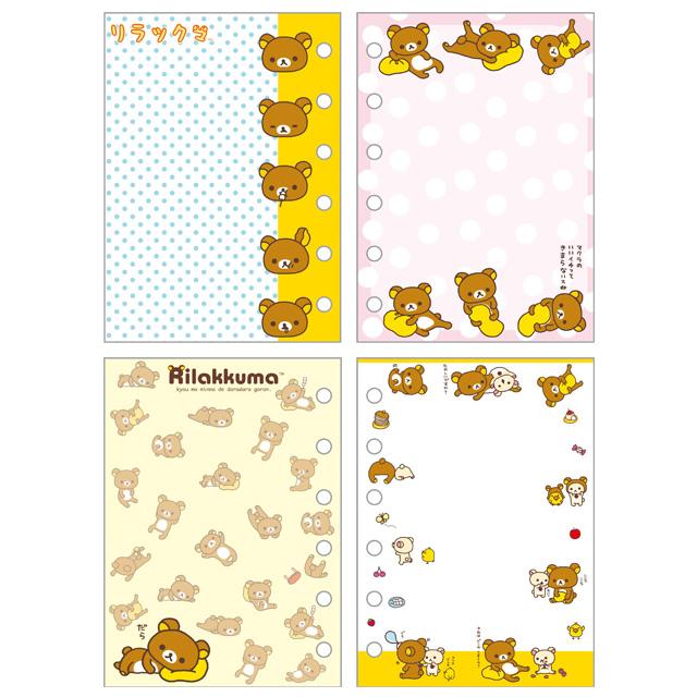 San-X | 6 Hole Sticker Notebook - Rilakkuma : San-X Universe Classic
