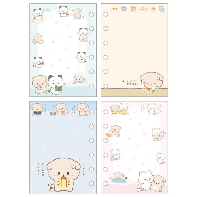 San-X | 6 Hole Sticker Notebook 125×90mm (shiyowa-chan)