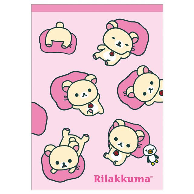 SAN-X | Rilakkuma Korilakkuma A6 Notepad 148×105mm  (Classic Pink)