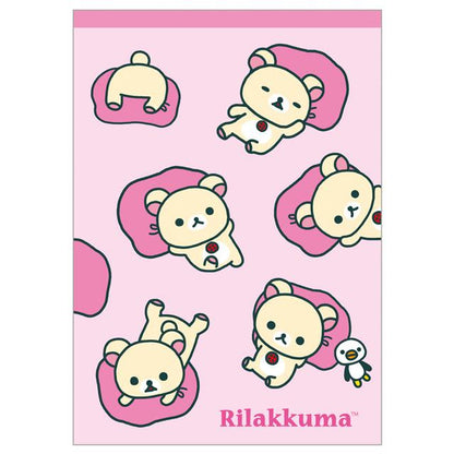 SAN-X | Rilakkuma Korilakkuma A6 Notepad 148×105mm  (Classic Pink)