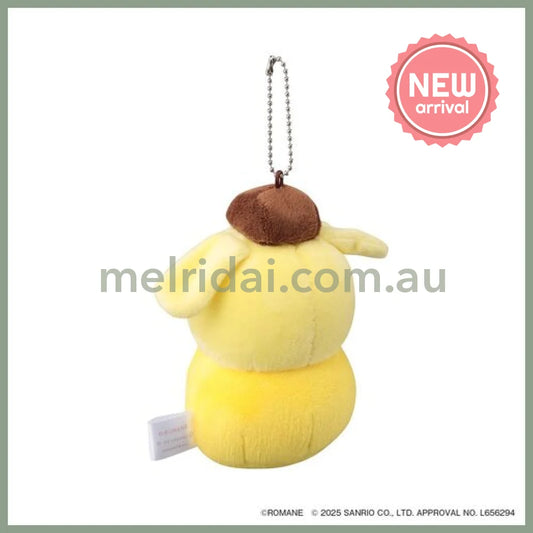 Branch Brother x Sanrio | Pompompurin x Duck Mascot Holder Bag Charm Plush Keychain 145x150x60mm