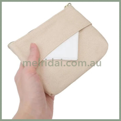 BREAD DOROBO | Embroidery Patterns Tissue Case Pouch with Zipper W135×H100×D10mm