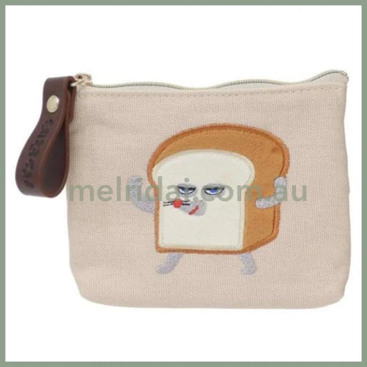 BREAD DOROBO | Embroidery Patterns Tissue Case Pouch with Zipper W135×H100×D10mm