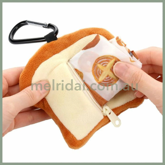 BREAD DOROBO | Foldable Eco Bag with Pouch Shopping Bag Keychain (110×120mm & 480×260mm)