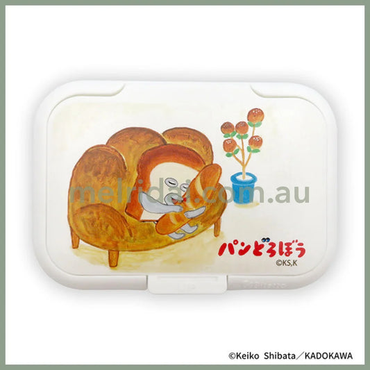 Bread Dorobo | Wet Wipes Cover W120 X H80Mm 面包小偷 插画图案 湿纸巾盖/重复使用