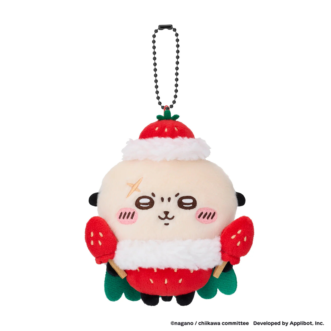 CHIIKAWA | Chiikawa Pocket Fruit Mascot Keychain Bag Charm 125x110x60mm (Rakko)