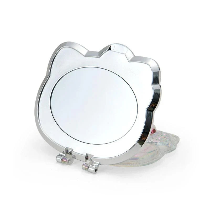 SANRIO | Hello Kitty Folding Stand Mirror 120×15×75mm (Face Aurora Hologram Sliver)