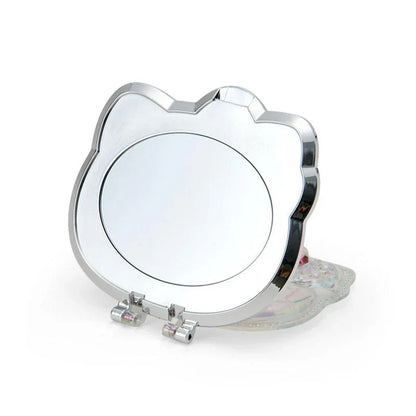 SANRIO | Hello Kitty Folding Stand Mirror 120×15×75mm (Face Aurora Hologram Sliver)