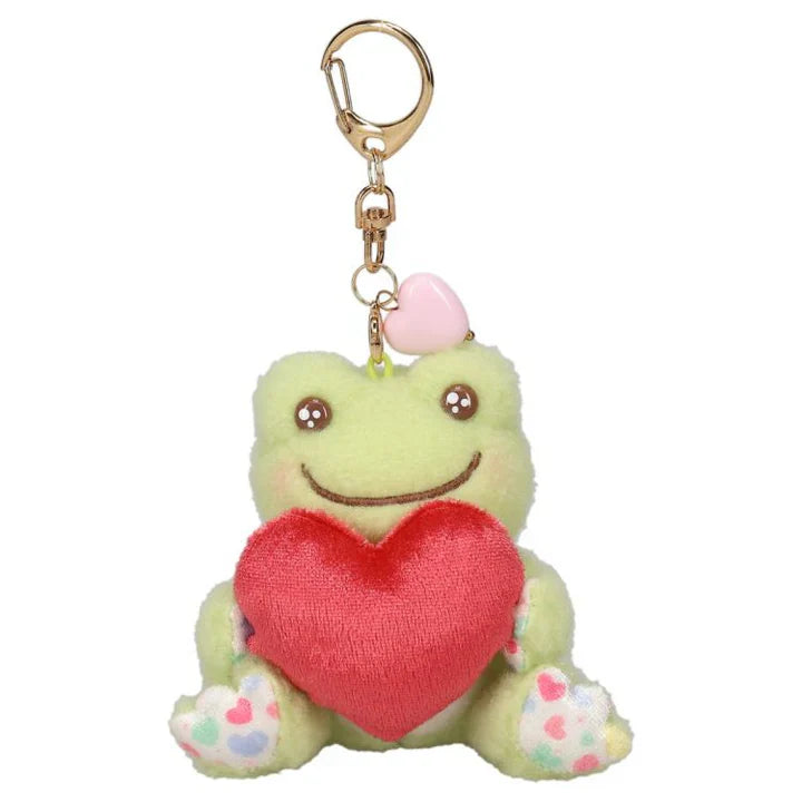 Pickles the Frog | Plush Keychain Bag Charm 90×80×60mm (Smile Heart)