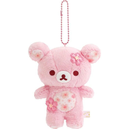 SAN-X | Rilakkuma Plush Keychain Bag Charm 145×125×105mm (Sakura Cherry Blossom)