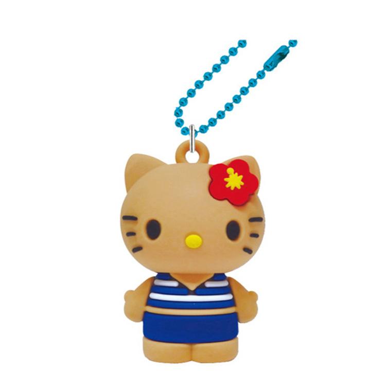 SANRIO | Hello Kitty PVC Mascot Keychain 45×30×25mm (Y2K Tan Blue)