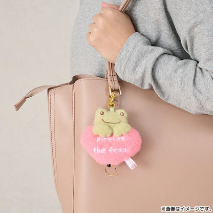 Pickles the Frog | Reel Plush Keychain Bag Charm 130×80×40mm (Smile Heart)