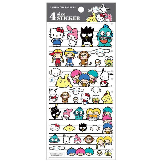 SANRIO | Sanrio Characters 4 Size Sticker 205×95×1mm