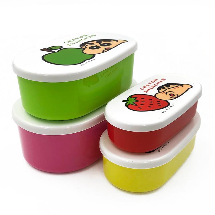 Crayon Shin-Chan | Nesting Food Storage Container 4Pcs Set (450Ml + 280Ml + 180Ml + 100Ml)