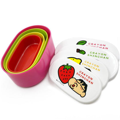 Crayon Shin-Chan | Nesting Food Storage Container 4Pcs Set (450Ml + 280Ml + 180Ml + 100Ml)