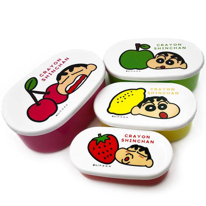 Crayon Shin-Chan | Nesting Food Storage Container 4Pcs Set (450Ml + 280Ml + 180Ml + 100Ml)