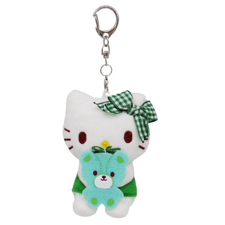 Sanrio | Hello Kitty Mascot Holder Plush Keychain - Green 6.5×5×9.5Cm (Favorite Color)