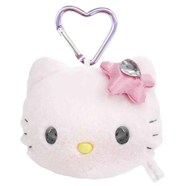 Sanrio | 90S Hello Kitty Fluffy Mirror Mascot Keychain H100Xw140Xd48Mm (Angel) Pink