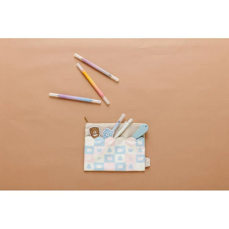 San-X | Rilakkuma Blue Wolf Flat Pouch 150Mm X 185Mm (Aokogu Otomari)