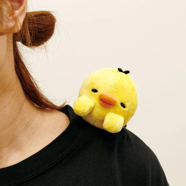 San-X | Rilakkuma Kiiroitori Magnetic Goyururi Plush Toy 70Mm X 75Mm 90Mm (Daradara Lazy Peaceful