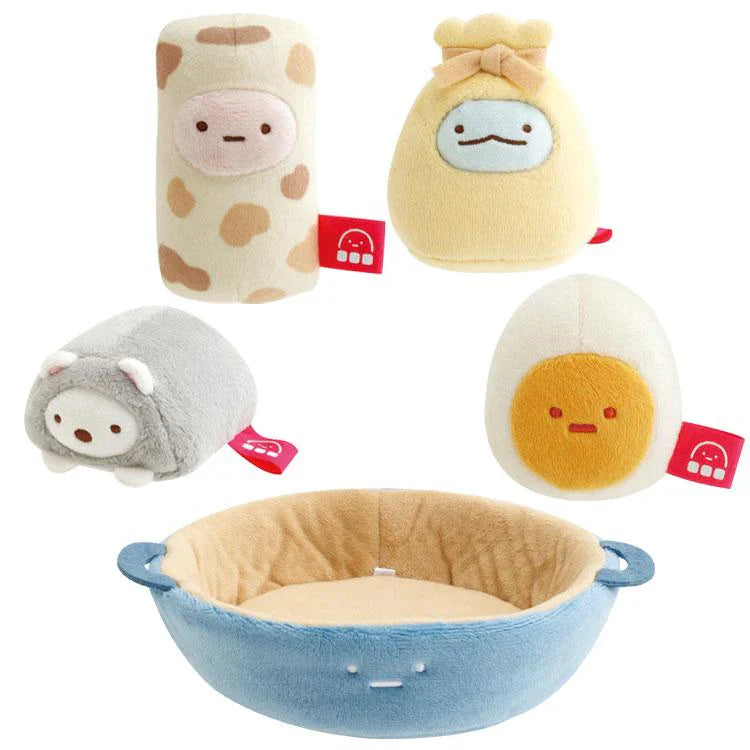 San-X | Sumikko Gurashi Oden Plush Toy Set 80Mm X 160Mm 155Mm (Waku Waku Tapioca Convenience Store)
