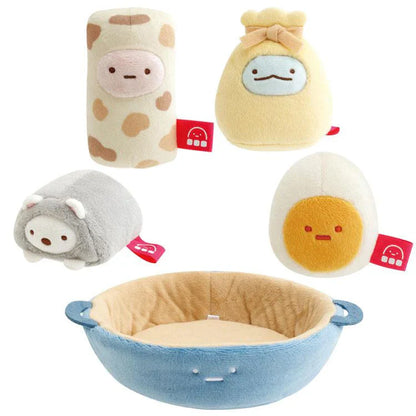 San-X | Sumikko Gurashi Oden Plush Toy Set 80Mm X 160Mm 155Mm (Waku Waku Tapioca Convenience Store)